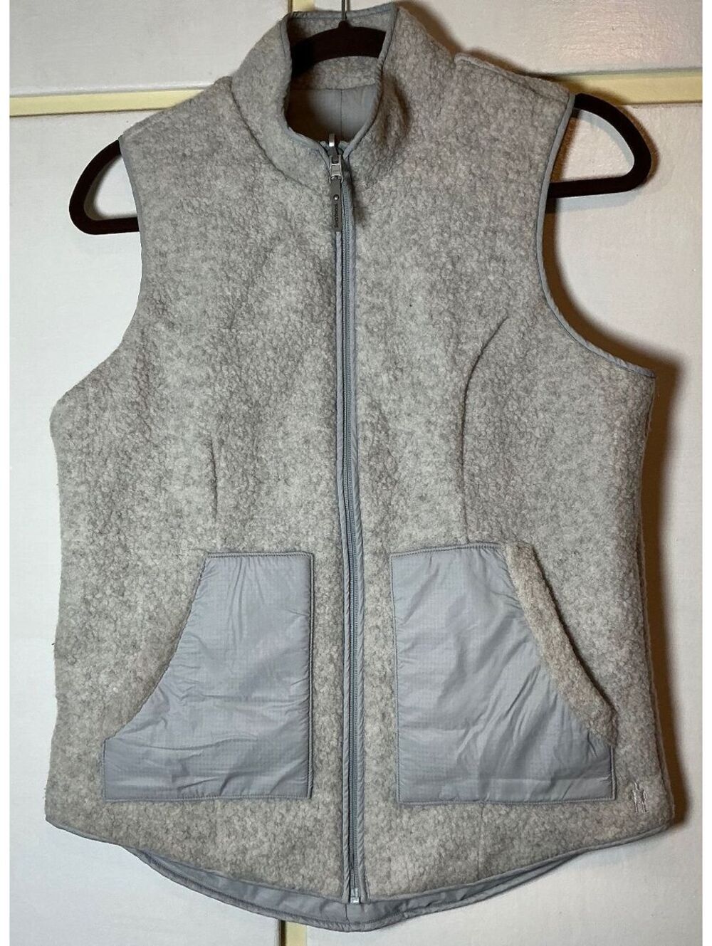 Smartwool Sherpa Vest Women's Anchor Line Reversible Size Small Gray